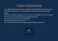 Kép betöltése a galériamegjelenítőbe: Ajándék kártya