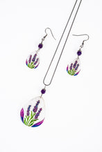 Load image into Gallery viewer, Lavanduril Diva set with teardrop shaped pendant