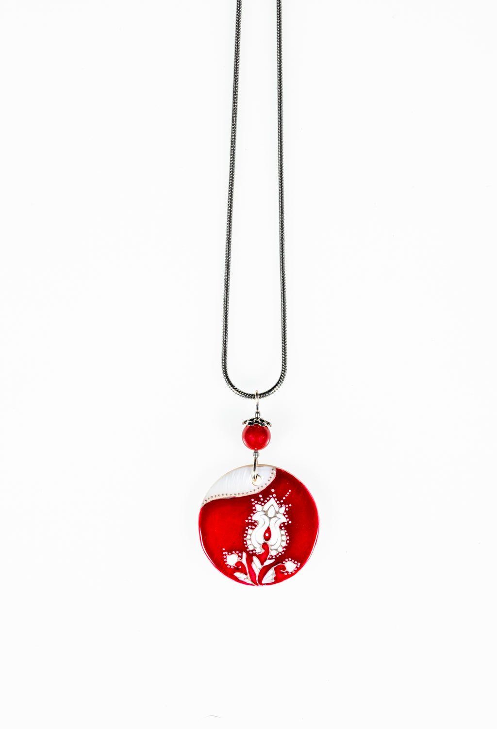 Cherry Red Tuliphen Decent necklace