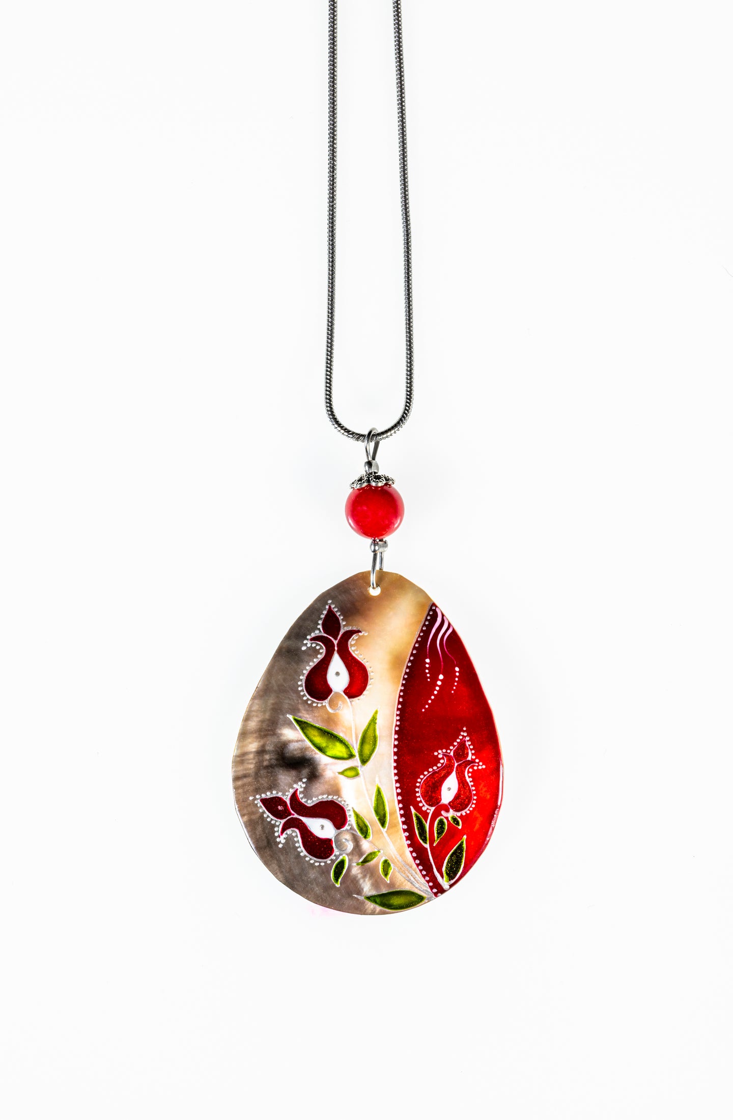 Cherry Red Tuliphen Diva necklace