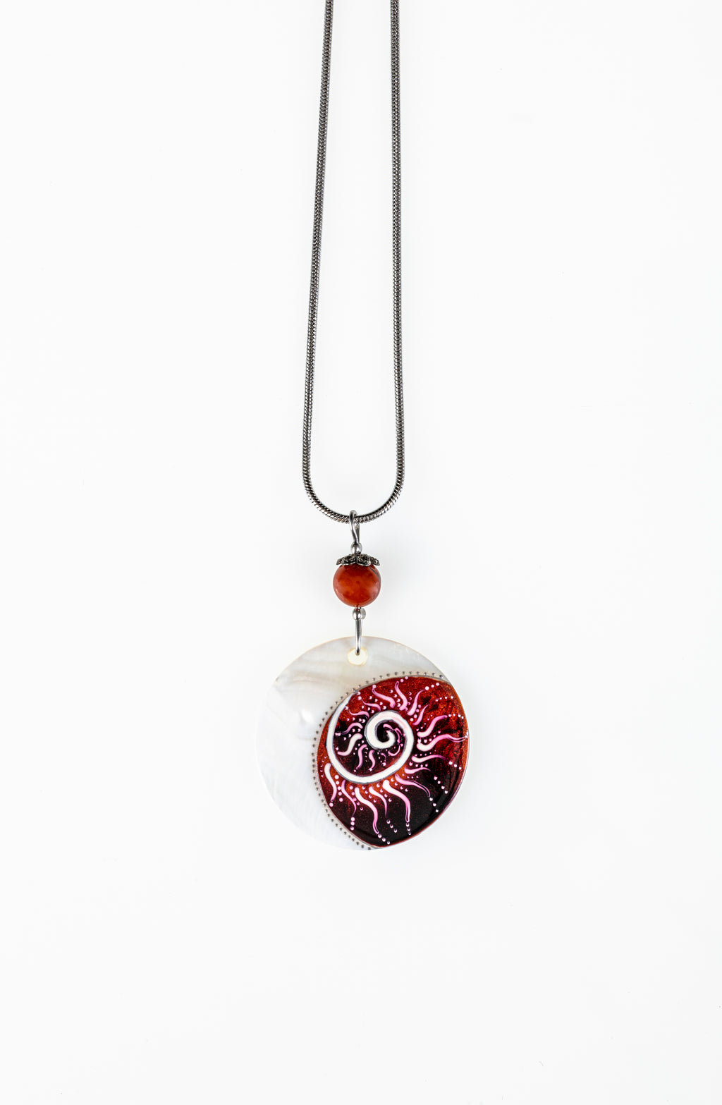 Copper chestnut color Spiralith Decent necklace