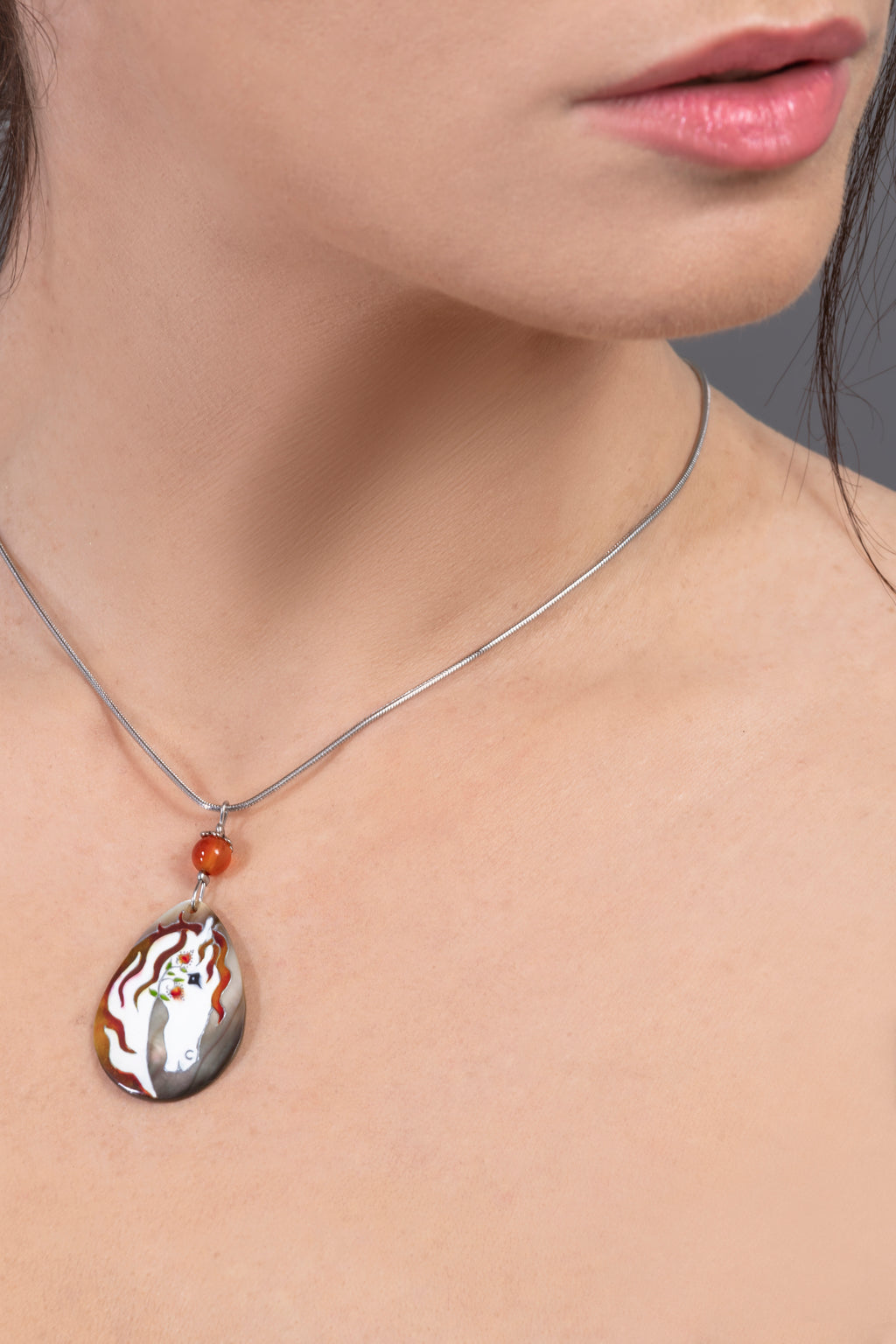 Flaming Orange Fairien Decent Necklace