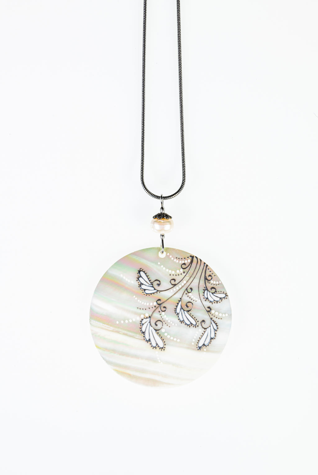 Moonlight Silver Flabelath Diva necklace
