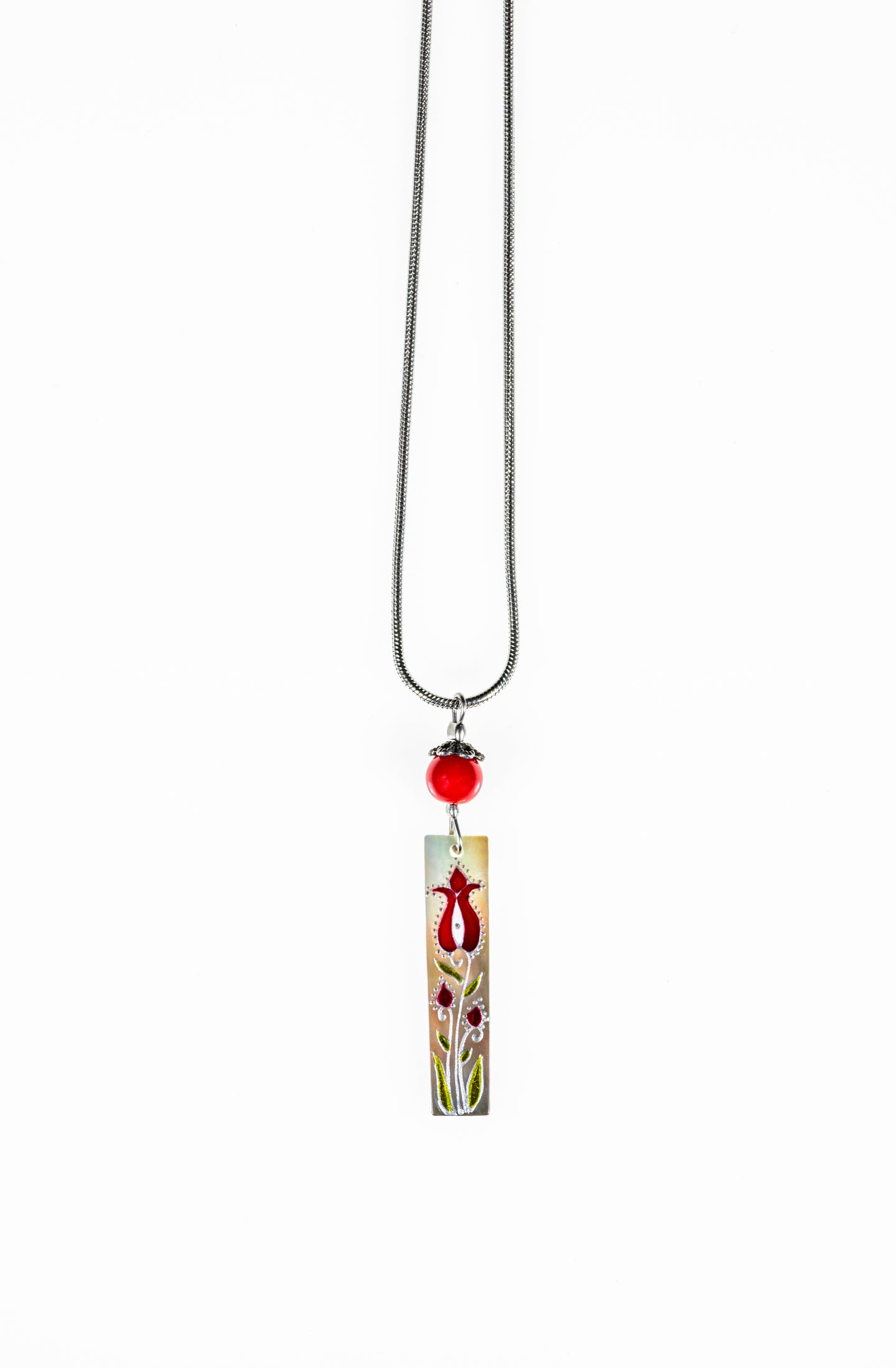 Cherry Red Tuliphen Decent necklace