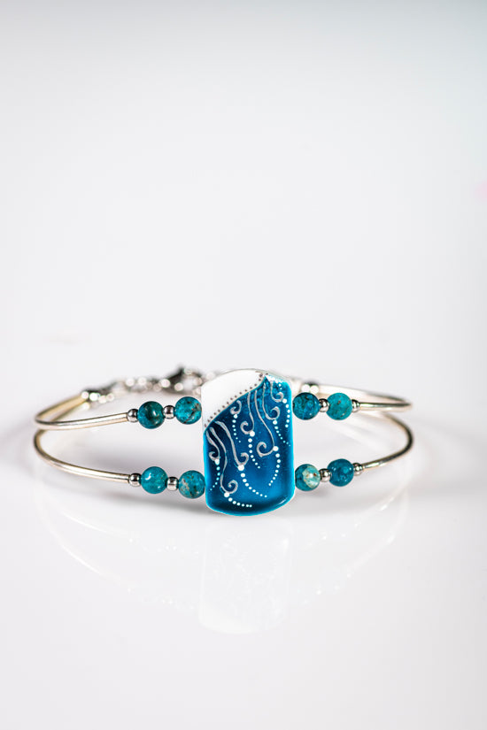 Lagoon Blue Spiralith bracelet