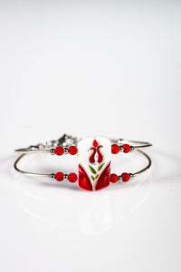 Cherry Red Tuliphen bracelet