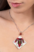 Load image into Gallery viewer, Trilliath Diva necklace with four elements shaped pendants
