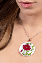 Load image into Gallery viewer, Poppy Red Popelloth Diva necklace
