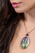 Load image into Gallery viewer, Lavanduril Diva necklace with amulet shaped pendant
